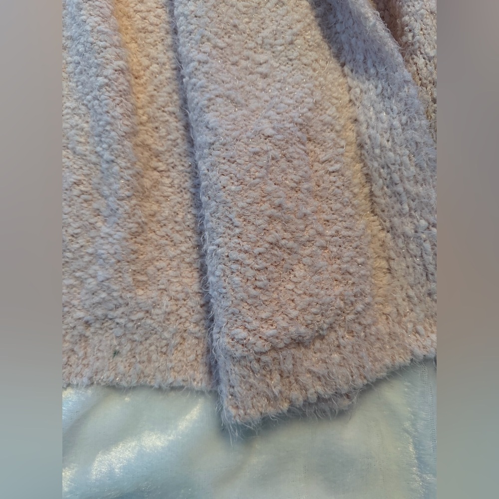 Girl’s Cozy Pink Fuzzy Sweater - Picture 11 of 11